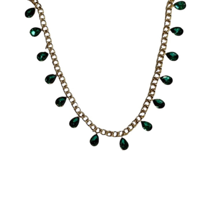 COLLAR GOTAS DE ESMERALDA