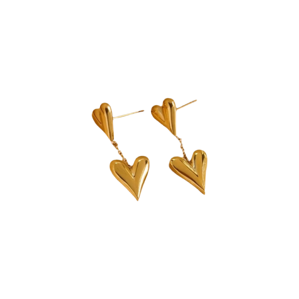 PENDIENTES CORAZÓN DORADO