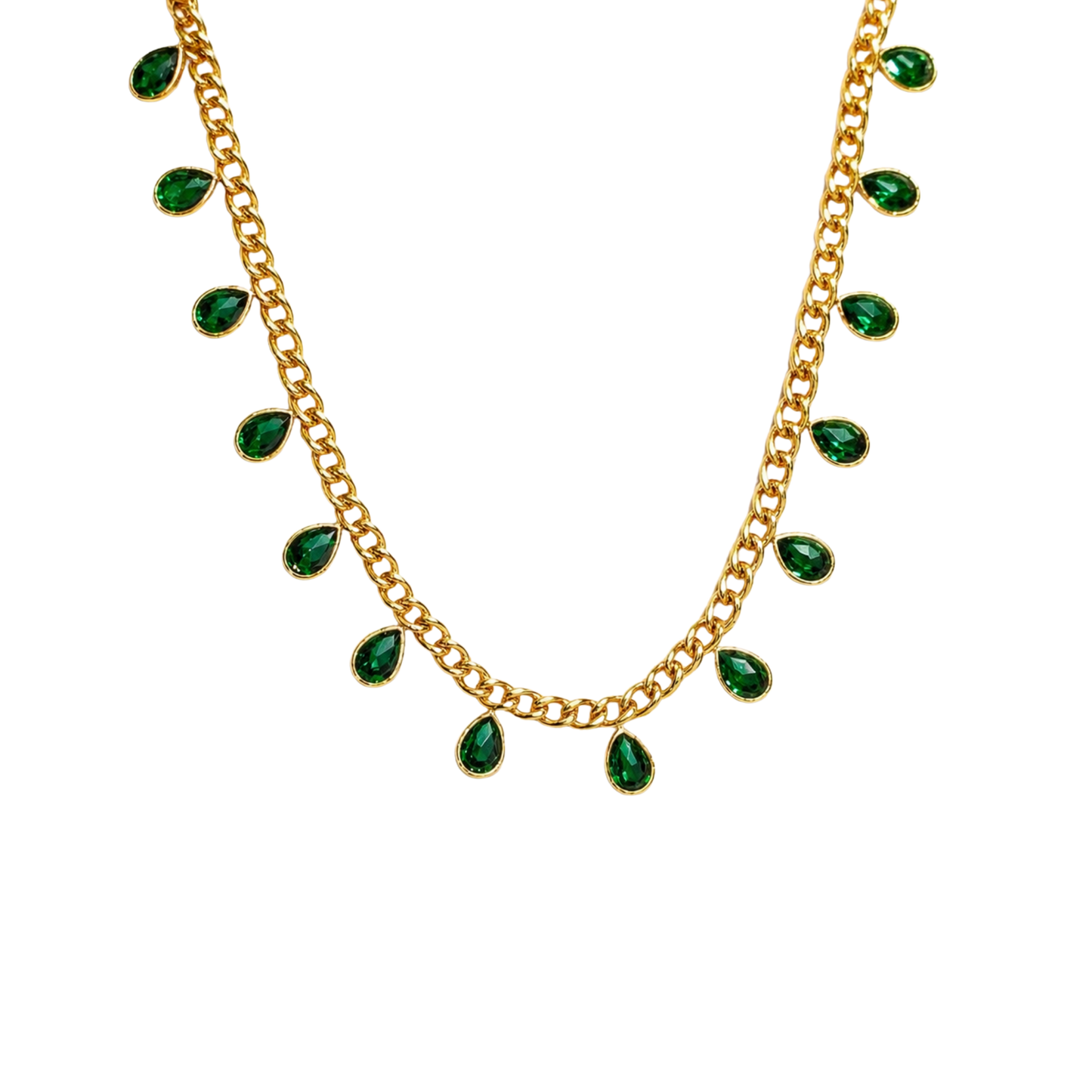 COLLAR GOTAS DE ESMERALDA