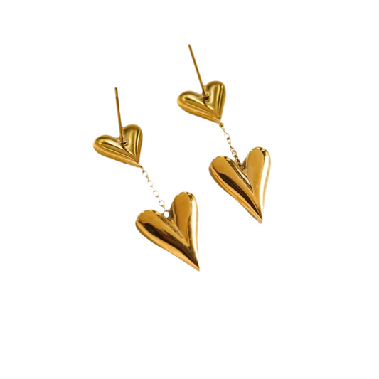 PENDIENTES CORAZÓN DORADO