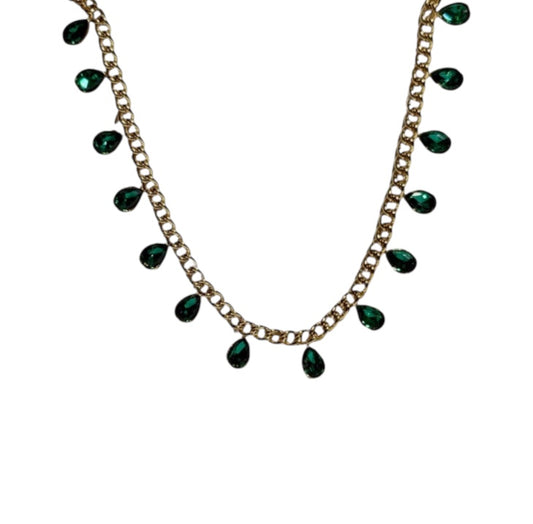 COLLAR GOTAS DE ESMERALDA
